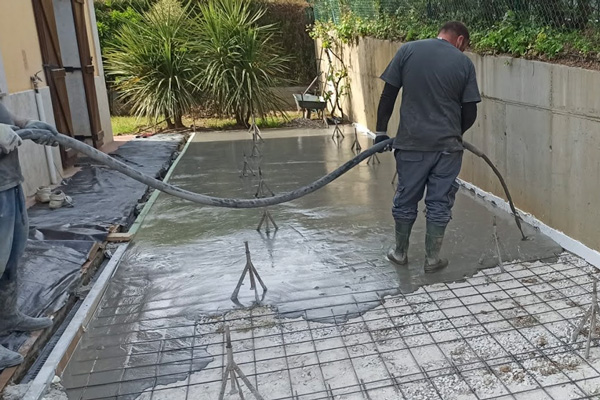 recrecido de suelo de terraza en gipuzkoa